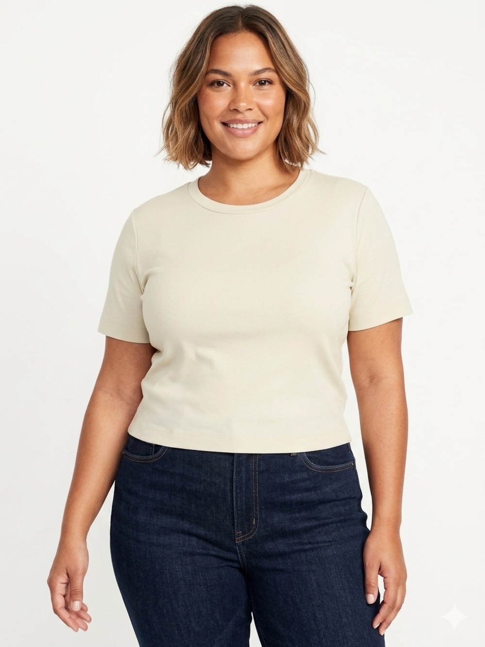 a new day Short Sleeve Crew Tee in Tan